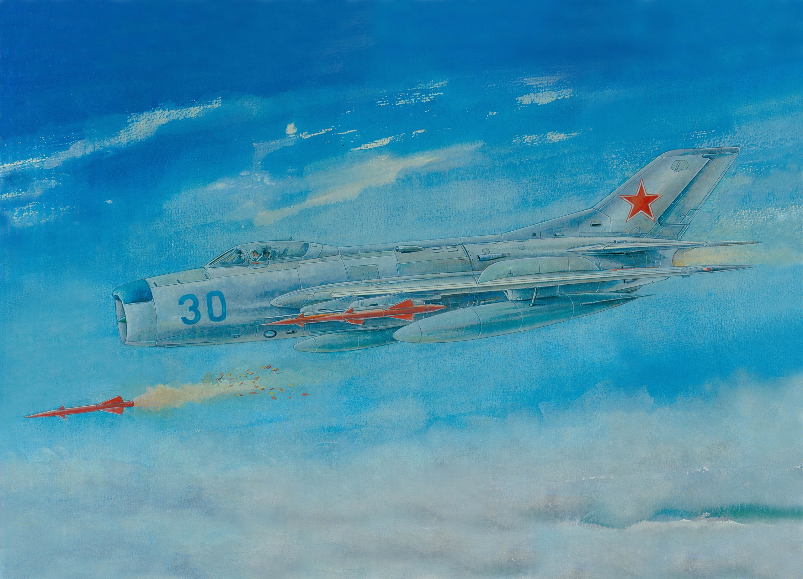 Сборная модель истребителя МиГ-19 (1:33)