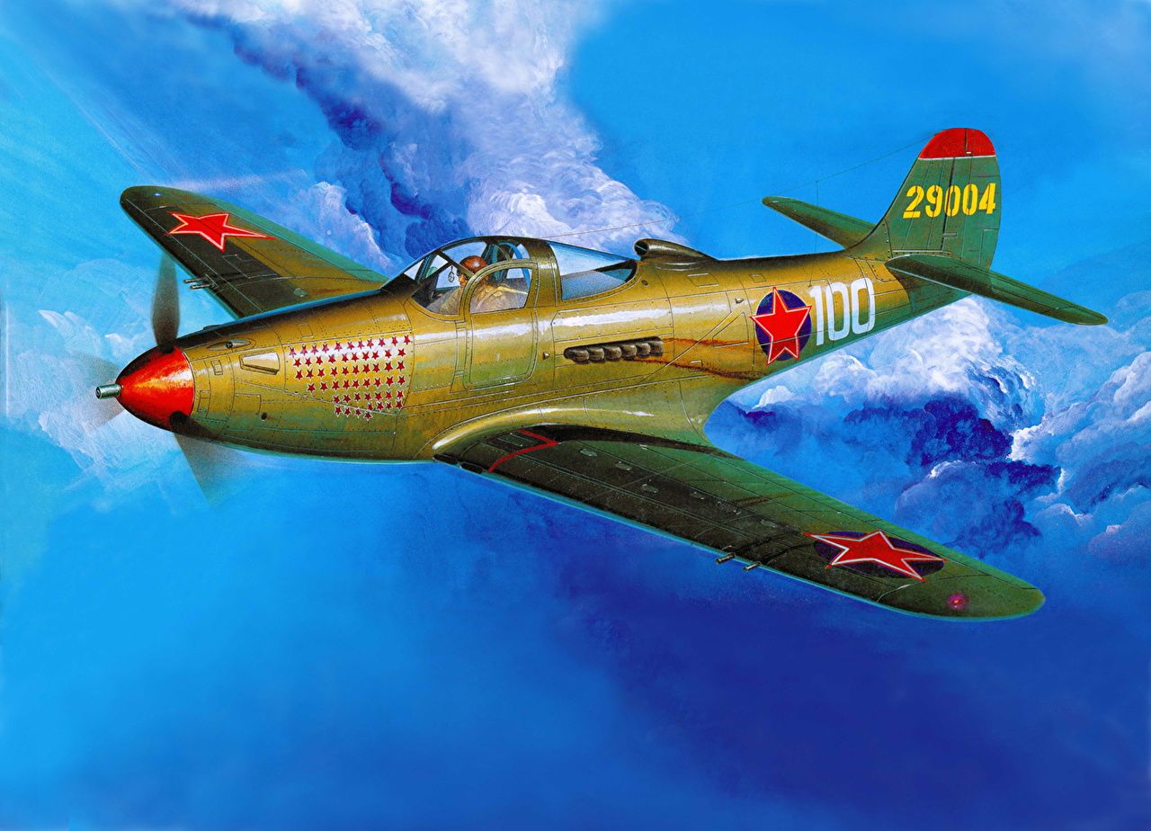 Сборная модель истребителя P-39N Aerocobra (Покрышкина) 1:33